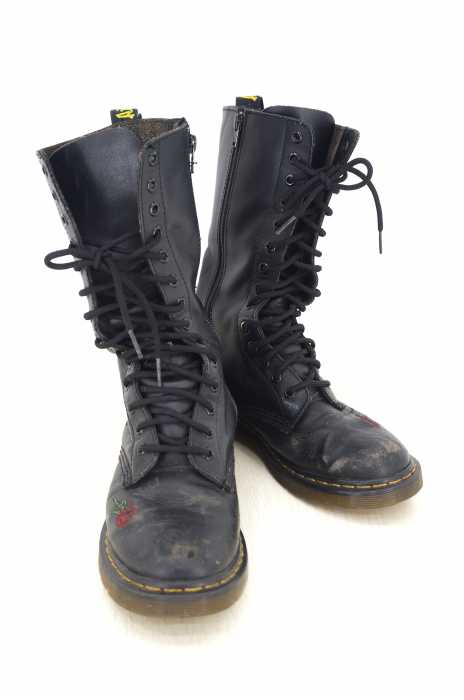 Dr.Martens （ドクターマーチン） バラ刺繍　14ホール メンズ シューズ