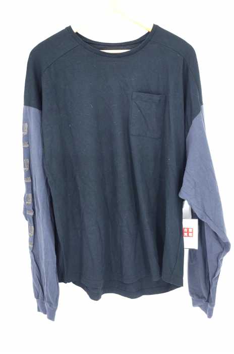 ELEPHANT TRIBAL FABRICS（エレファントトライバルファブリックス） 袖プリントロングスリーブポケットTシャツ メンズ トップス