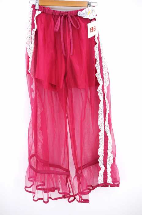 Pameo Pose （パメオポーズ） FESTIVAL PANTS チュール リボン バイピング パンツ レディース パンツ
