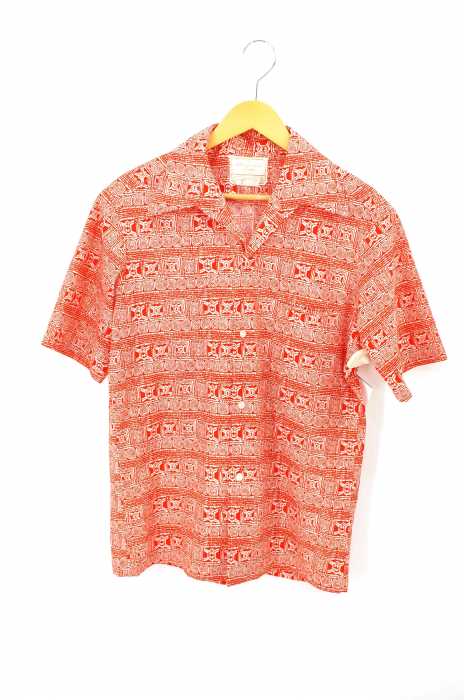 USED古着  （ユーズドフルギ） 70s 総柄プリントアロハシャツ メンズ トップス