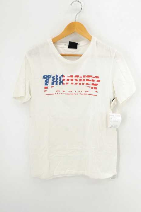 JACKSON MATISSE × THRASHER（ジャクソンマティス  スラッシャー） ロゴプリント 国旗 クルーネックTシャツ メンズ トップス