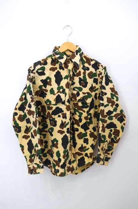 USED古着(ユーズドフルギ) 80S USA製 SPORTKING ダックカモ柄ウールシャツ メンズ トップス