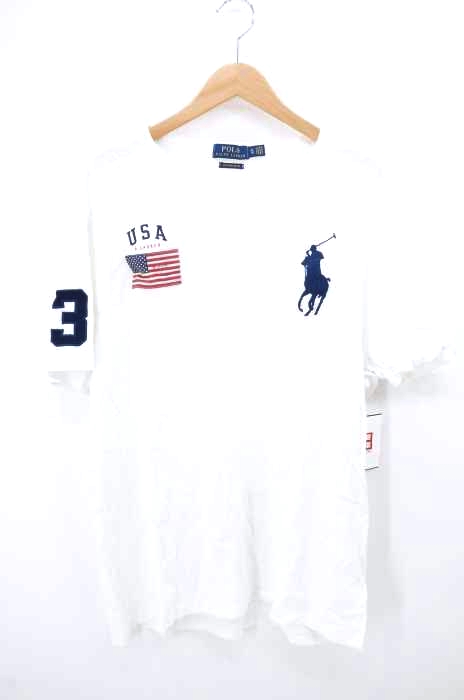 POLO RALPH LAUREN（ポロラルフローレン） ロゴ ワッペン 装飾クルーネックTシャツ メンズ トップス