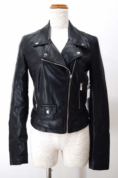 ZARA TRF （ザラティーアールエフ） フェイクレザーライダースジャケット レディース アウター