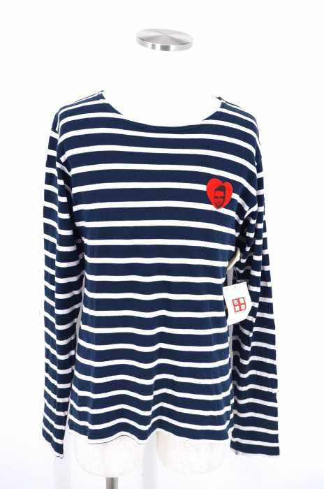 APPLEBUM (アップルバム) ワッペン付きボーダーロングスリーブTシャツ メンズ トップス