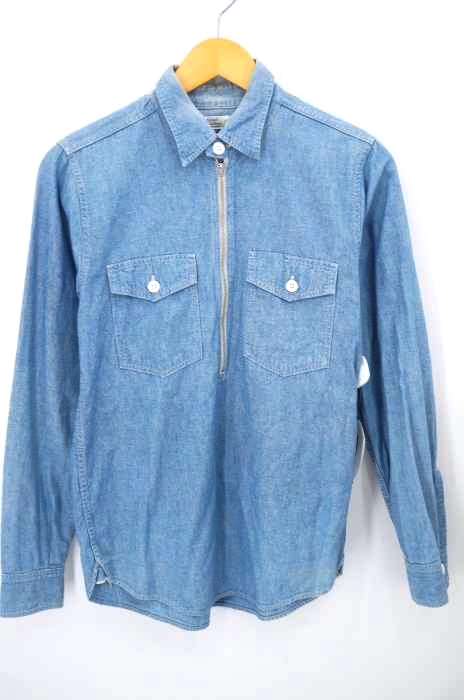WARE HOUSE（ウエアハウス） シャンブレー　ハーフジップシャツ メンズ トップス