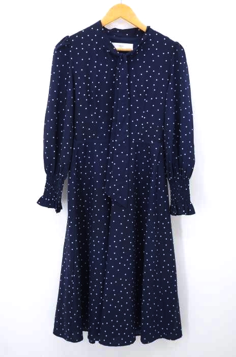 tocco closet(トッコクローゼット) ドット柄 ロングスリーブワンピース レディース ワンピース