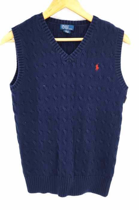 Polo by RALPH LAUREN （ポロバイラルフローレン） Vネックケーブルニットベスト レディース トップス