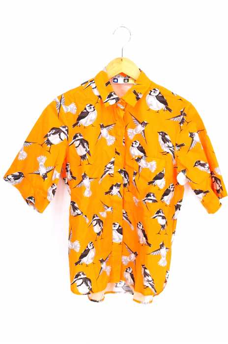 MSGM(エムエスジーエム) Bird Print 比翼シャツ レディース トップス