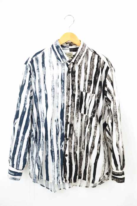 GOLD 東洋エンタープライズ(ゴールドトウヨウエンタープライズ) 19SS BRUSH STRIPES BROAD REGULAR COLLAR BIG SHIRT ASYMMEERICAL PATTERN メンズ トップス