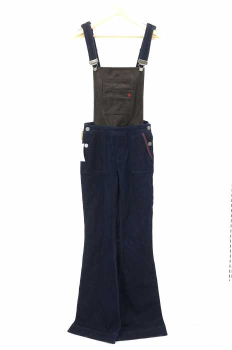 TOMMY HILFIGER × GiGi Hadid（トミーヒルフィガー ジジハディッド） Cotton Jumpsuit レザー切替 オーバーオール レディース オールインワン