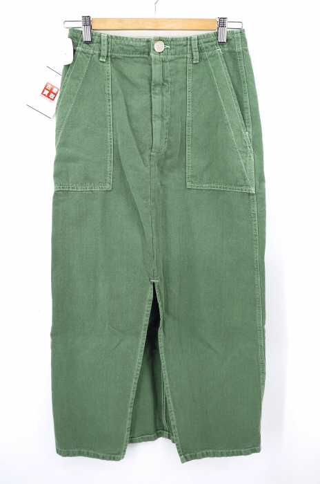 ZARA（ザラ） フロントスリット　リネン混　スカート レディース スカート