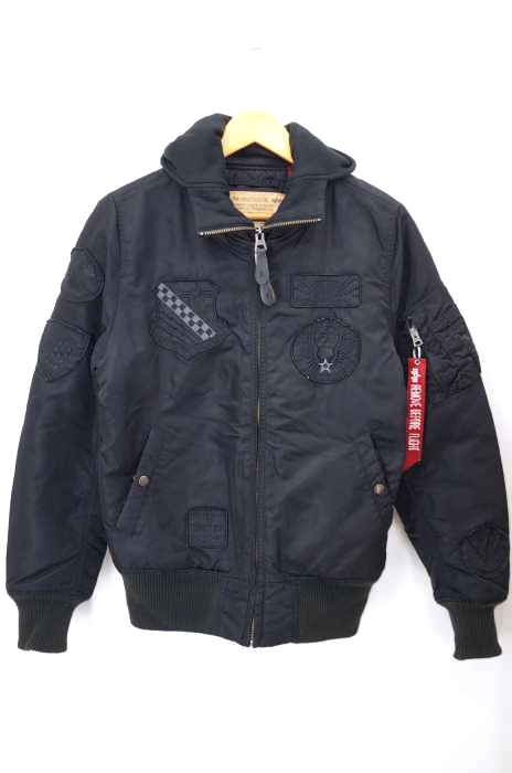 ALPHA INDUSTRIES(アルファインダストリーズ) フーデッドリブジャケット メンズ アウター