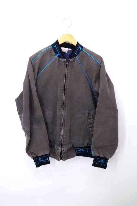 USED古着（ユーズドフルギ） WALLS MOUNTAIN USA製 裏地ブランケットチロリアンテープ ジップアップダックブルゾン メンズ アウター