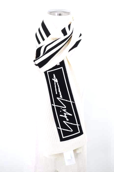 Y-3（ワイスリー） 19AW ロゴプリントマフラー メンズ ファッション雑貨