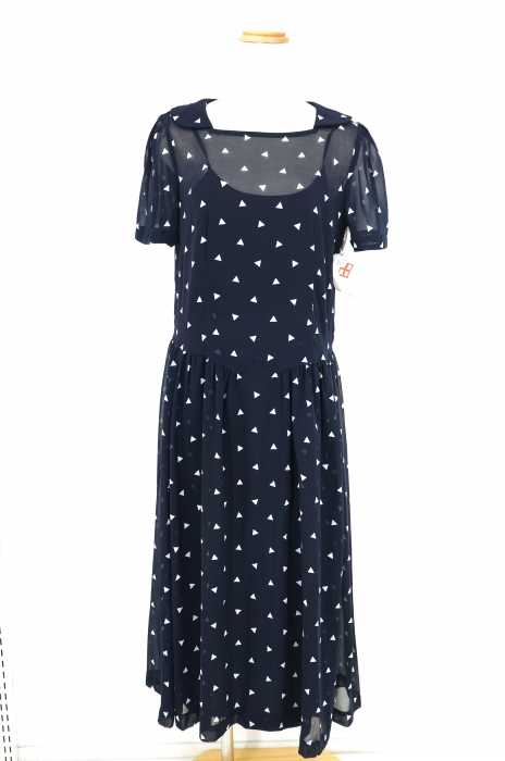 COMME des GARCONS COMME des GARCONS(コムデギャルソンコムデギャルソン) AD2014 丸襟トライアングルドットワンピース レディース ワンピース