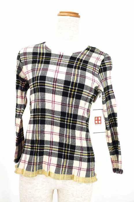 TSUMORI CHISATO （ツモリチサト） チェック柄ストレッチカットソー レディース トップス