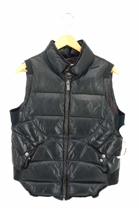 CYDERHOUSE （サイダーハウス） DEER SKIN リブ切替 ジップベスト メンズ トップス