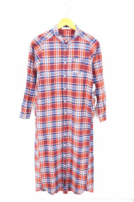 chocol raffine robe(ショコラフィネローブ) オーガニックコットンチェックマキシシャツワンピース レディース ワンピース