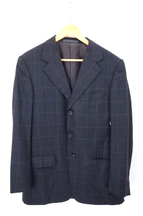 Ermenegild Zegna(エルメネジルドゼニア) ウインドウペンチェック シングルテーラードジャケット メンズ アウター