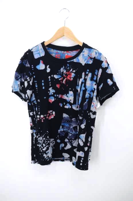 MARITHE FRANCOIS GIRBAUD(マリテフランソワジルボー) 異素材切替パッチワークTシャツ メンズ トップス