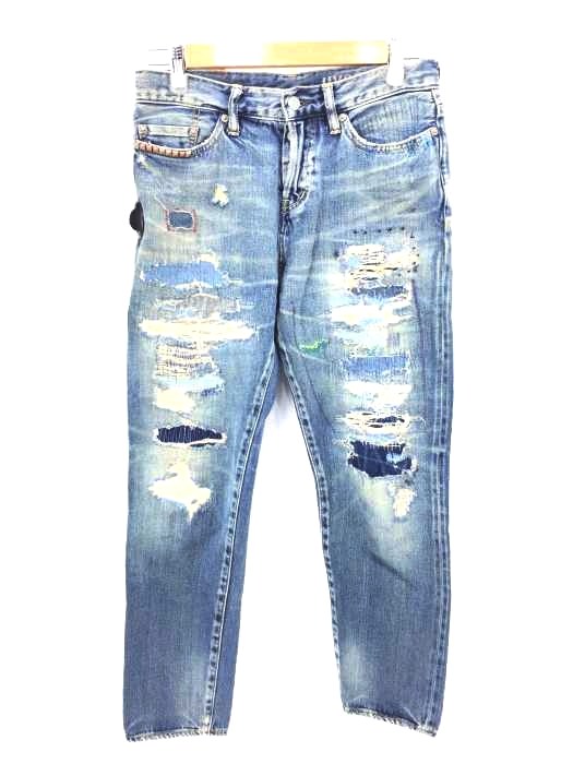 HYSTERIC GLAMOUR（ヒステリックグラマー） AR加工 ダメージ リペア デニムパンツ レディース パンツ