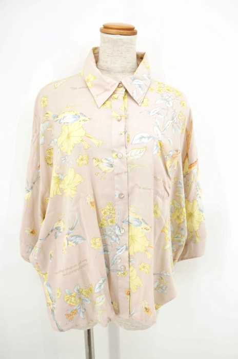 belle amie （） スタンドカラープリントシャツ レディース トップス