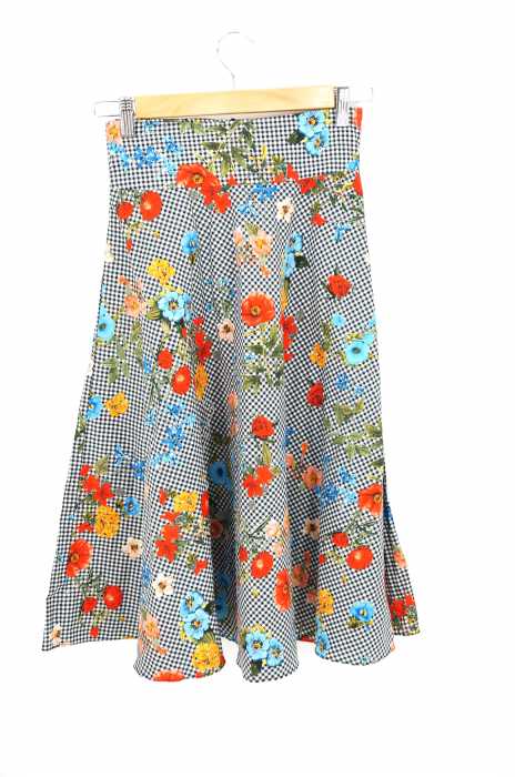 ZARA BASIC （ザラベーシック） 花柄ウエストリボン付きスカート レディース スカート