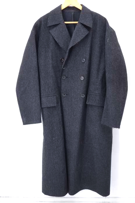 DIET BUTCHER SLIM SKIN(ダイエットブッチャースリムスキン) 17AW カットオフ加工ダブルチェスターコート メンズ アウター