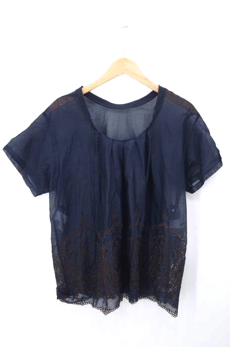 TOMORROWLAND collection（トゥモローランドコレクション） 20SS アンブレラエンブロイダリー クルーネックブラウス レディース トップス