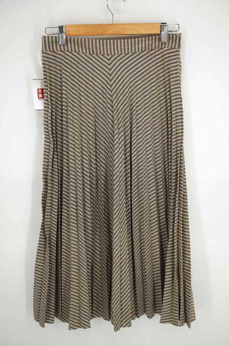 ZARA WOMAN （ザラ ウーマン） レジメンタルストライプ プリーツスカート レディース スカート