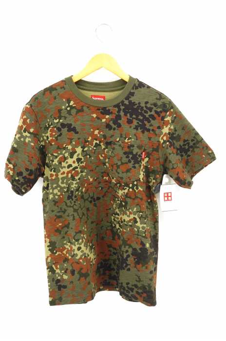 Supreme （シュプリーム） S/S Pocket Tee Olive German Camo メンズ トップス