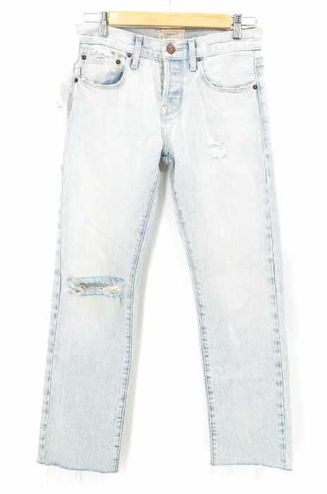 CURRENT/ELLIOT（カレントエリオット） ダメージ加工 ボタンフライデニムパンツ レディース パンツ