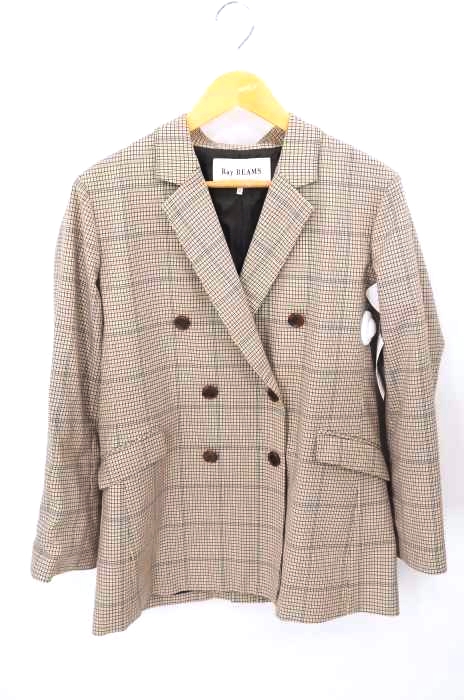 Ray BEAMS(レイビームス) 19AW チェックベルテッドダブルジャケット レディース アウター