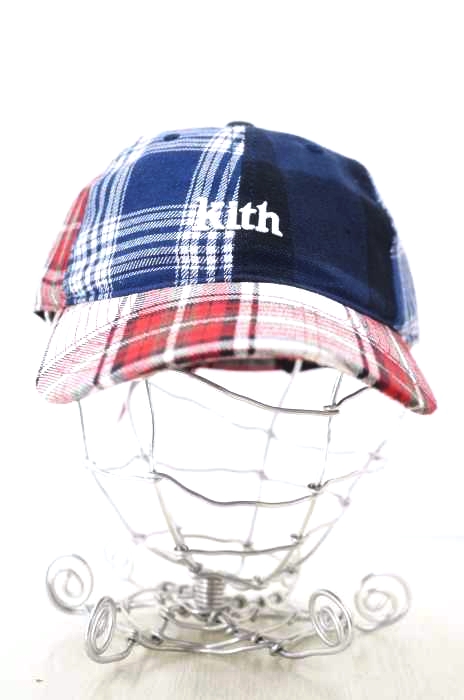 KEITH（キース） チェック柄 6パネル キャップ メンズ 帽子