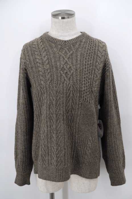 VALLIS by FACTOTUM （ヴァリスバイファクトタム） ARAN CABLE KNIT V-NECK メンズ トップス