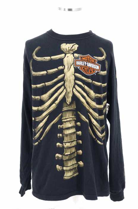 HARLEY DAVIDSON （ハーレーダヴィットソン） スカルプリントロングスリーブTシャツ メンズ トップス