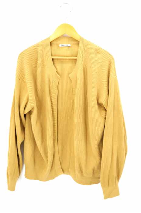 AURALEE (オーラリー) SUPER HARD TWIST RIB KNIT CARDIGAN メンズ トップス