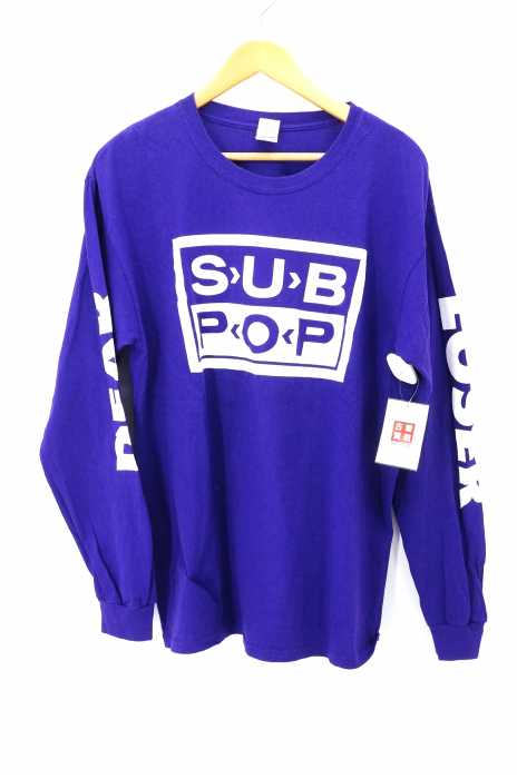 Sub Pop Records（サブポップレコーズ） 袖プリントロングスリーブTシャツ メンズ トップス