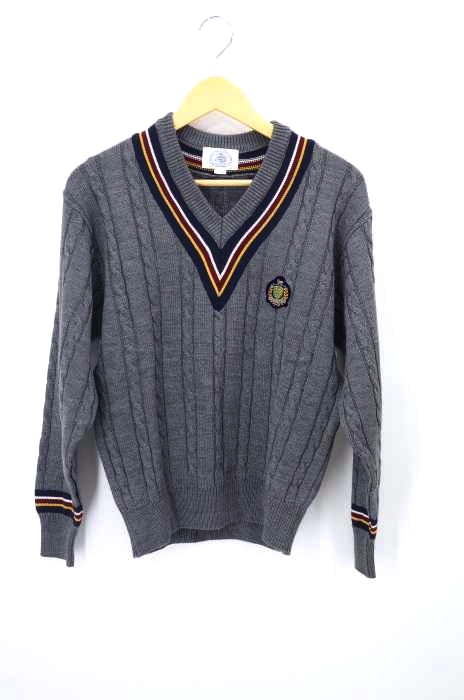 J.PRESS（ジェイプレス） スクールワッペンVネックニット メンズ トップス