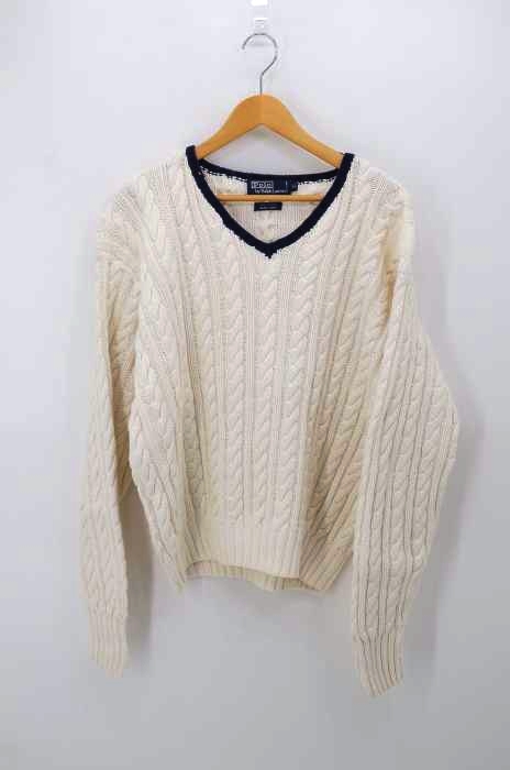 Polo by RALPH LAUREN(ポロバイラルフローレン) ネック切替フィッシャーマンニット メンズ トップス