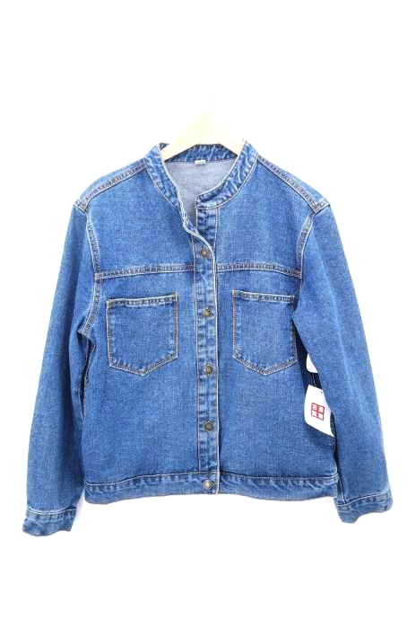 USED古着(ユーズドフルギ) ノーカラーデニム ジャケット レディース アウター