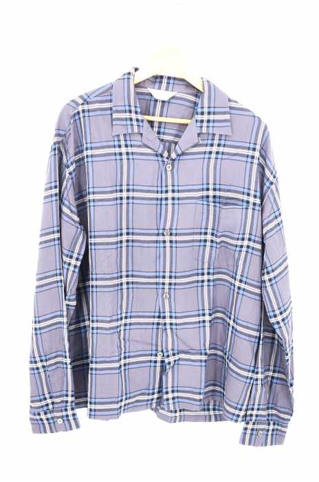 UNUSED アンユーズド コットンシルクシャツ UNUSED アンユーズド 22AW 日本製 Damaged check shirt シルクコットン