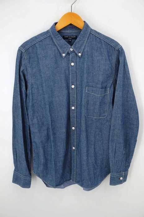 COMME des GARCONS HOMME (コムデギャルソンオム) AD2011 11AW 素材切替シャンブレーシャツ メンズ トップス