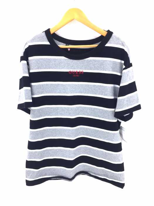 guess los angeles（ゲスロサンゼルス） STREET STRIPE TEE メンズ トップス
