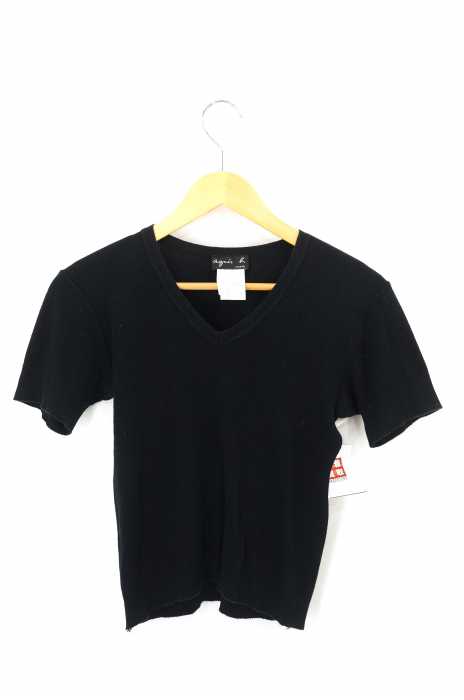 agnes b. (アニエスベー) Vネックコットンニット レディース トップス