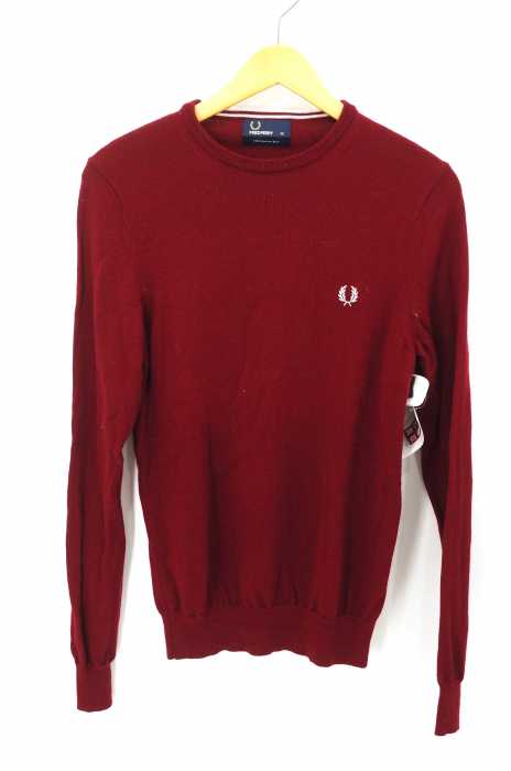 FRED PERRY （フレッドペリー） ワンポイント刺繍ウールニット メンズ トップス