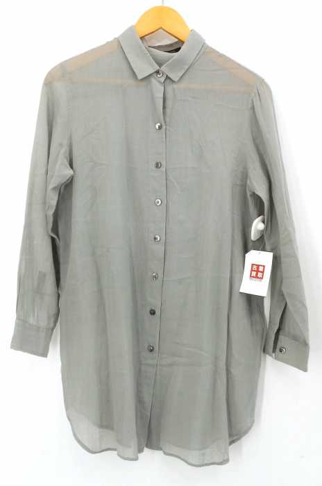 mizuiro ind（ミズイロインド） コットン ロングシャツ レディース トップス