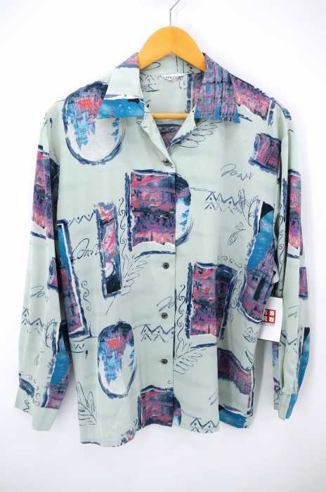 LIFE COMO（フルギ） 総柄シャツブラウス レディース トップス