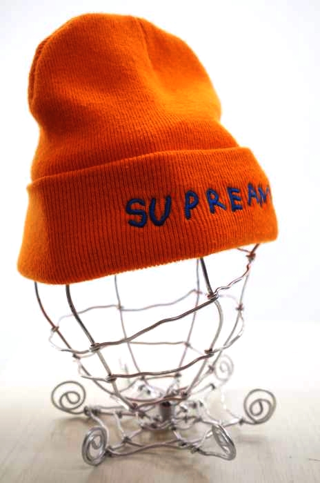 Supreme（シュプリーム） ロゴ刺繍アクリルニットキャップ メンズ 帽子